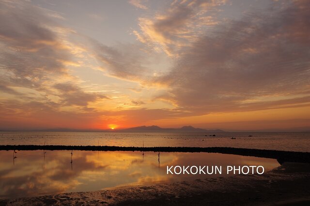 有明海の朝の風景10「ポストカード5枚セット」の画像1枚目