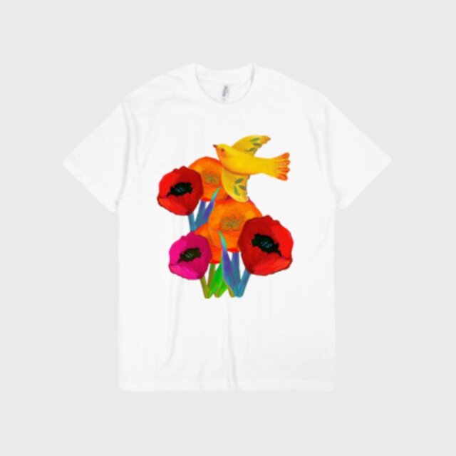 フラワープリントTシャツ(送料無料) 受注生産品の画像1枚目