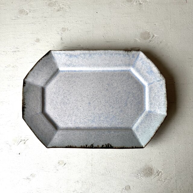 ドロマイト釉　八角プレート（大）