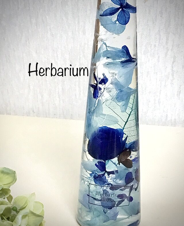ハーバリウム Blue bottleの画像1枚目