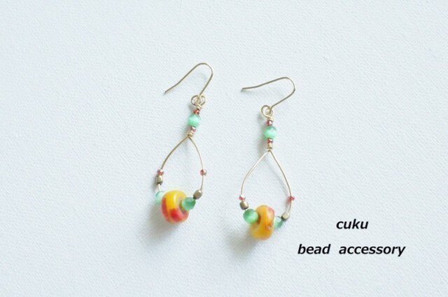 アフリカンビンテージYピアス(イヤリング変更可)の画像1枚目