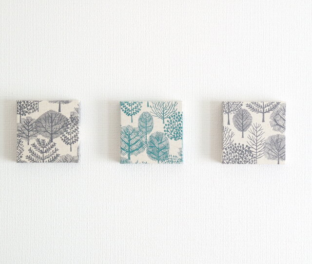 送料無料】12x12cmちいさなファブリックパネル【スタンプツリー