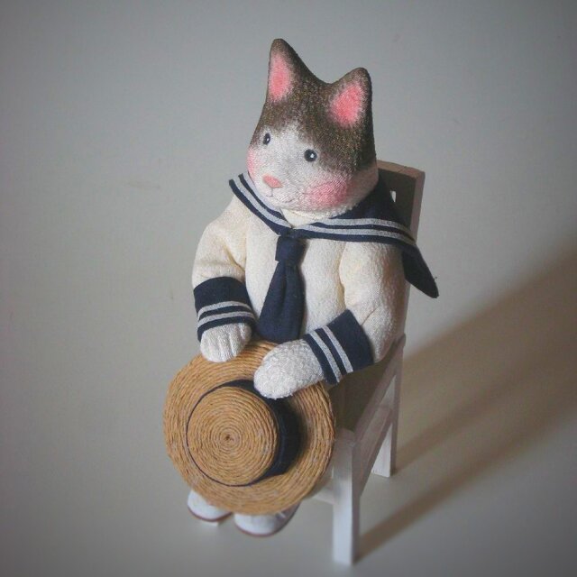 縮緬福猫 夏服 その十の画像1枚目