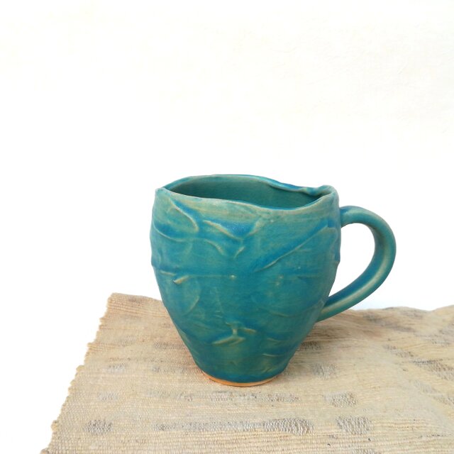 トルコマットマグカップ２　ターコイズブルー
