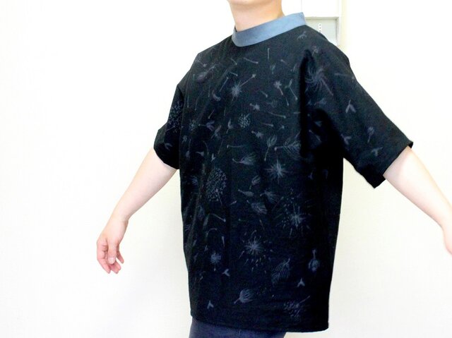 SMOCKNECK |「NOIR 」COTTONLINEN/ FREESIZE,UNISEXの画像1枚目