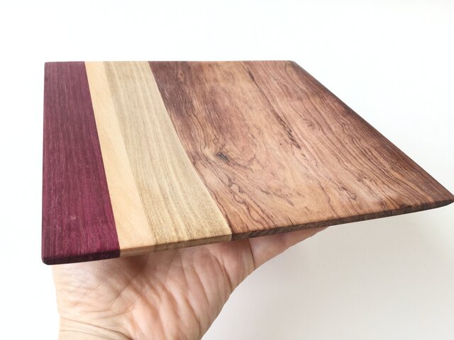 カラフルな唐木寄せの角皿 〈大〉 ローズウッドKY-005 | iichi 日々の