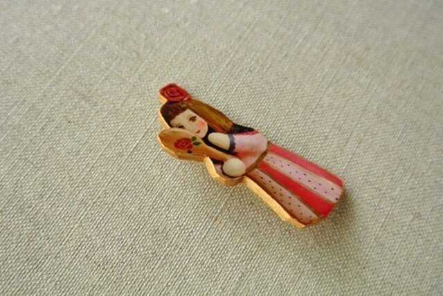 あ*き様 la fossette様　婦人さんのお顔ブローチ　 人気人形作家様　希 あ*き様 la fossette様 婦人さんのお顔ブローチ 人気人形作家様 希 あ