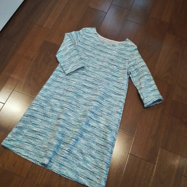 コットンツイードのワンピース