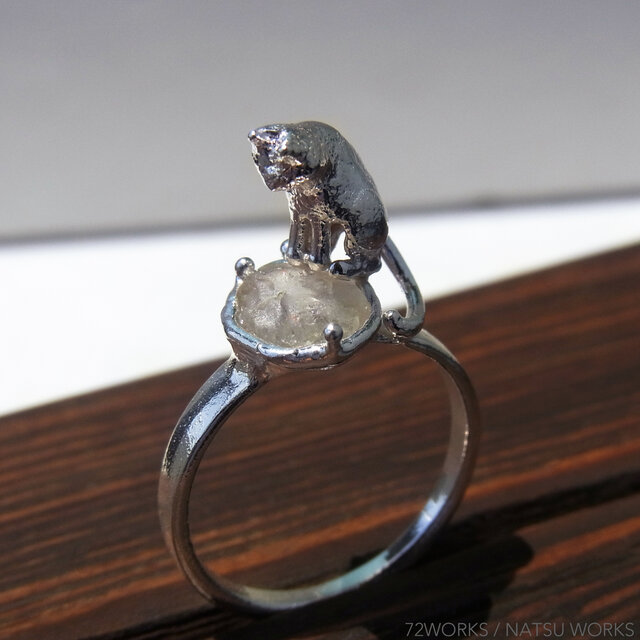 サファイアと猫 リング ＊ Sapphire & Cat　y