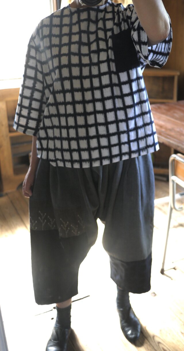 久留米絣反物からトップスの画像1枚目