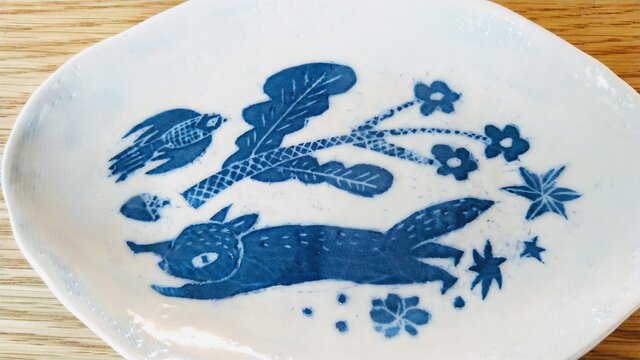 スドウピウ 絵付け皿 リス スドウピウ 絵付け皿 リス - メルカリ