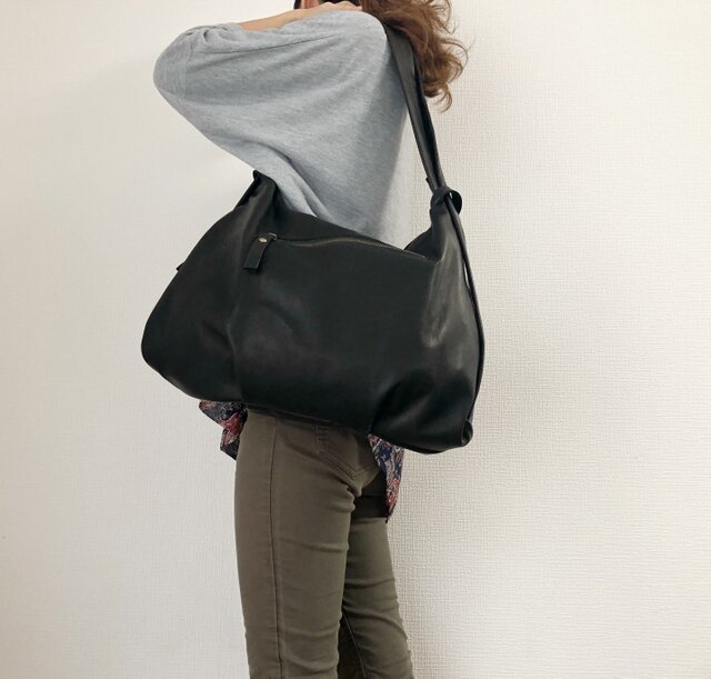 馬革＊ブラック＊ソフトで軽い2wayリュック＊A4収納可 | iichi