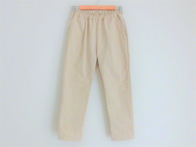 コットンキャンバス テーパードパンツ beigeの画像1枚目