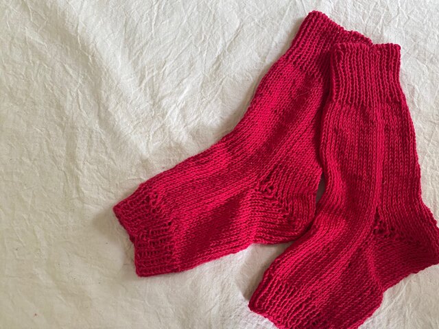cotton レッグウォーマー ショッキングピンクの画像1枚目