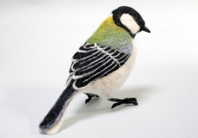 羊毛フェルト シジュウカラ メス Iichi ハンドメイド クラフト作品 手仕事品の通販
