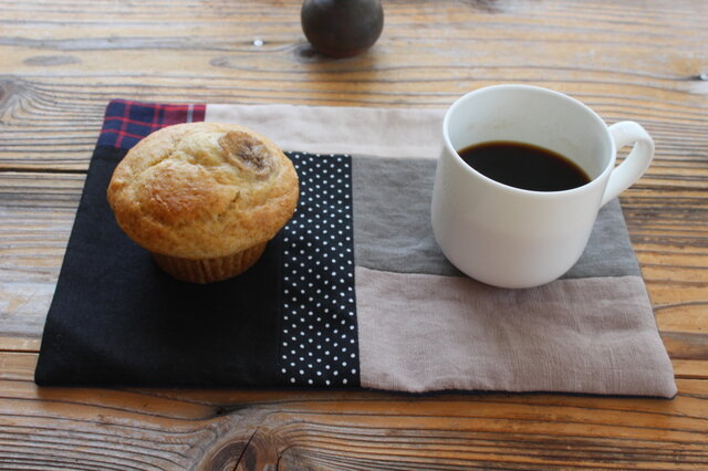 パッチワークのカフェマットの画像1枚目
