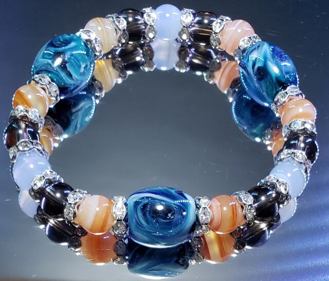 一点物　天然石　ハンドメイドブレス 楽天市場】【ハンドメイドブレスレット】夢来作作家一点物