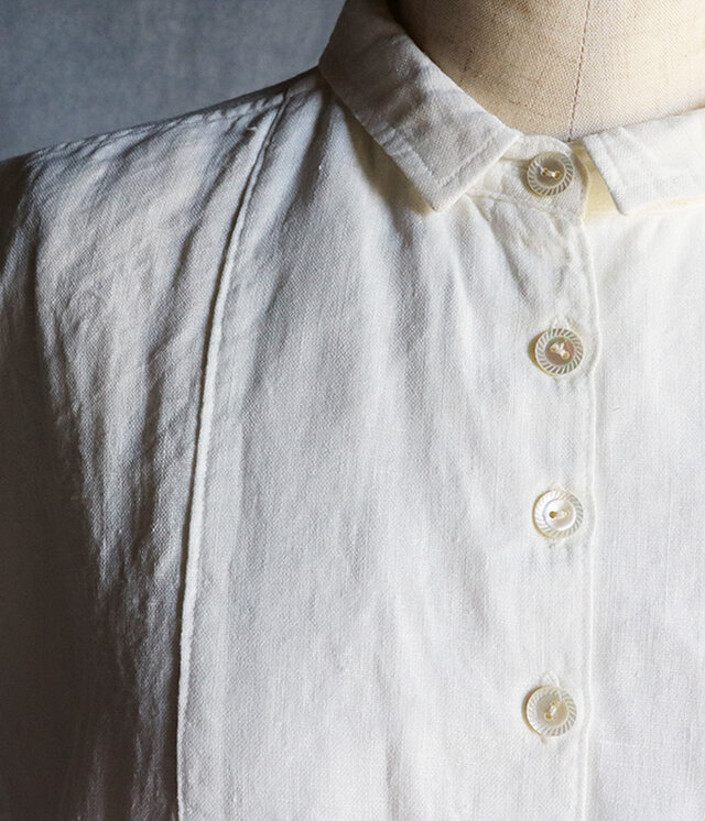 5つボタンワンピース 白 Iichi ハンドメイド クラフト作品 手仕事品の通販