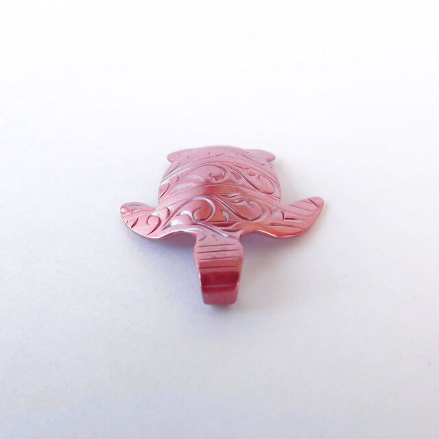 灯~AKARI~カメの緋銅ペンダントネックレス【ネックレスの長さ50cm】の画像1枚目