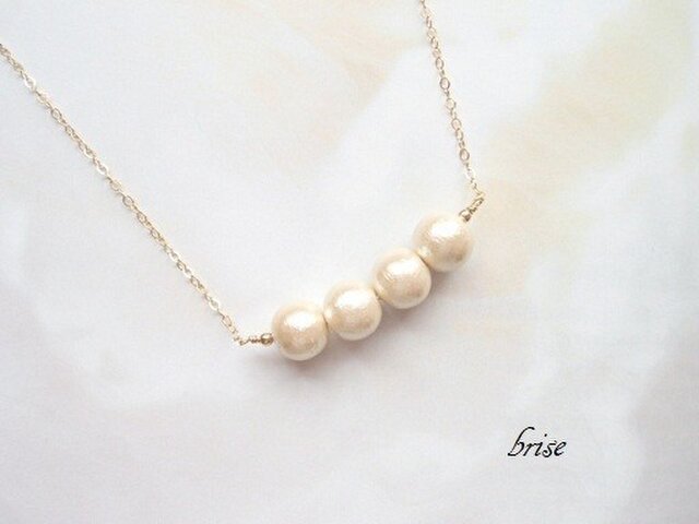 <sale>【k14gf】コットンパールのネックレス(キスカ)8mmの画像1枚目