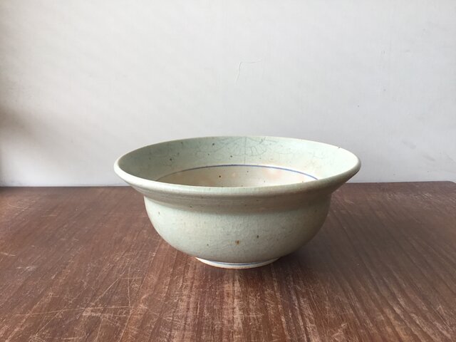 リム深鉢 鳥彫 緑の画像1枚目