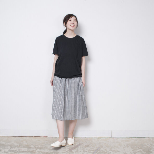 S0006D らしか×yohaku スカート 唐松草(白)の画像1枚目