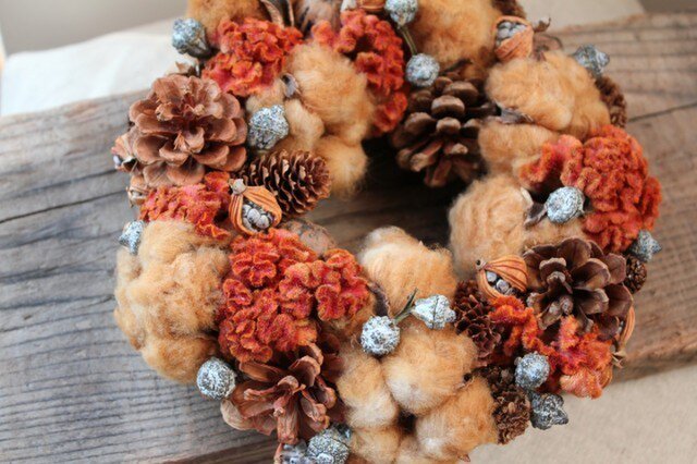 orange×brown wreathの画像1枚目
