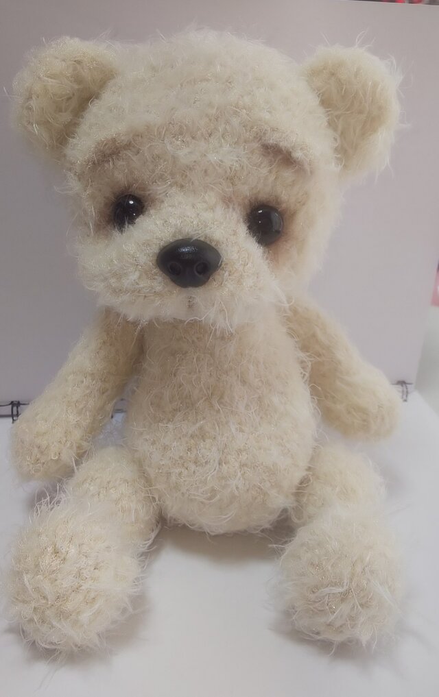 ふわふわ編みぐるみ☆くたっとくまさんの画像1枚目