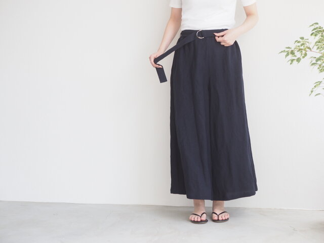 リネンレーヨンロングパンツの画像1枚目