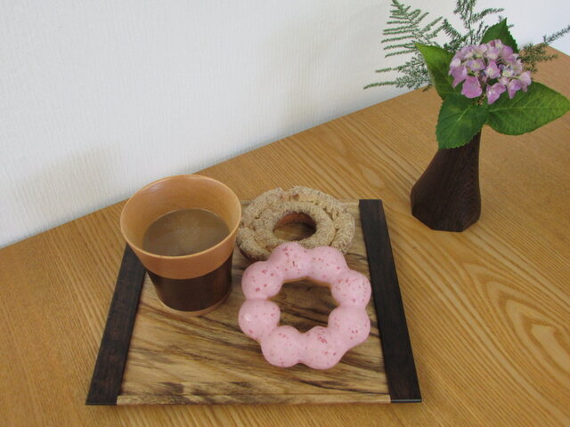 ランチョンボード スクエア≪S≫ クス×黒柿の画像1枚目