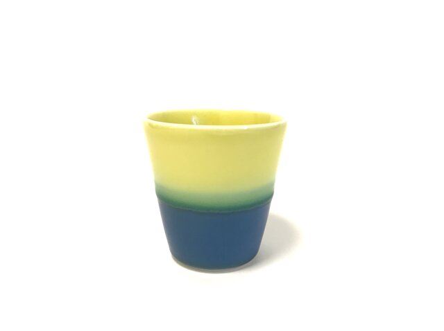 Meoto cup S / Yellow × Turquoiseの画像1枚目