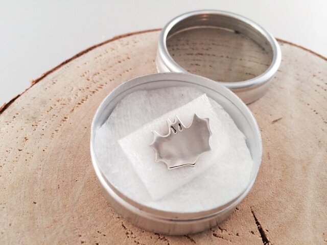 コウモリ Silver Pin Brooch/ハロウィーンの画像1枚目