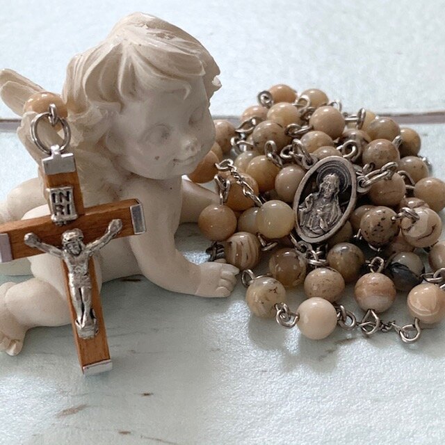 特別感謝セール４０％OFF☆アフリカンオパールのロザリオ