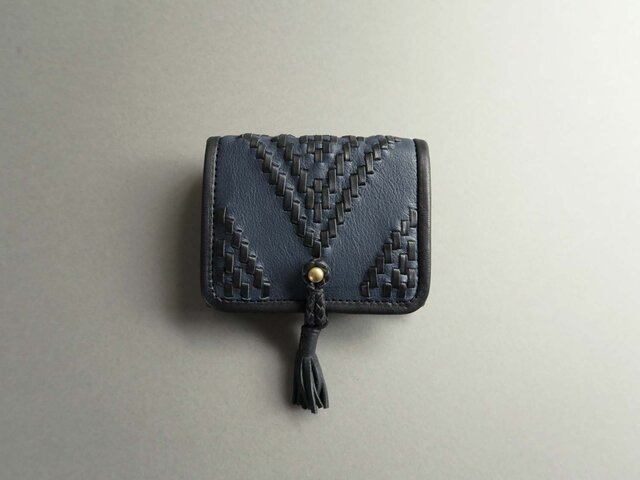 short wallet-orient (black×blue)の画像1枚目