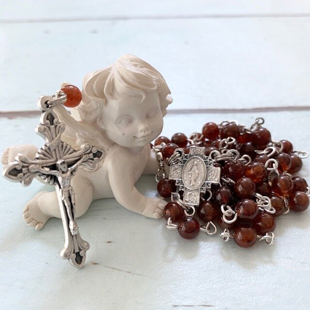 特別感謝セール４０％OFF☆オレンジガーネットのロザリオ