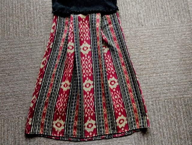 ★一点物★85㎝まで★インドのイカット織★エキゾチック・エレガンス★受注製作★の画像1枚目