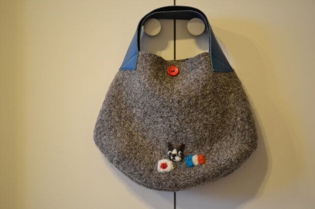 BUHIラウンド大人BAG(小)青チビ①の画像1枚目