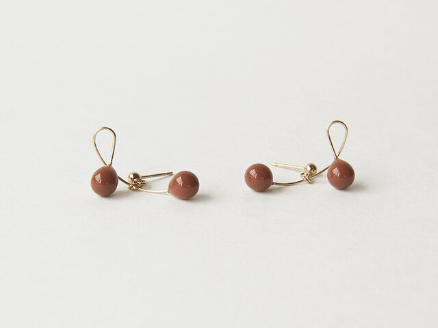 cherry dark orange【pierce/earring】の画像1枚目