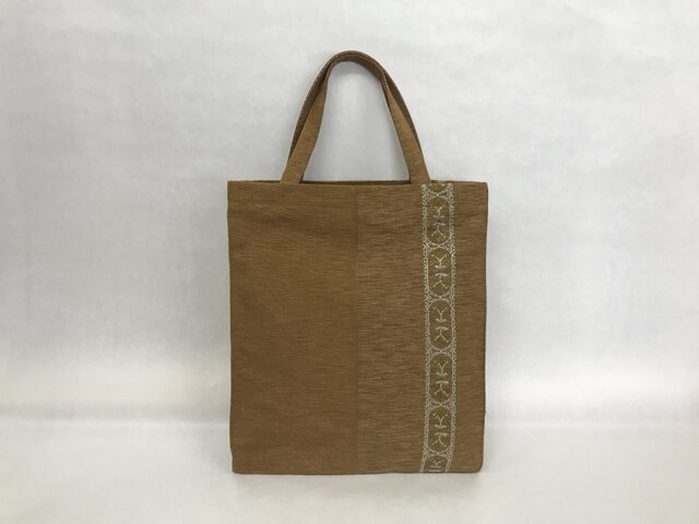 半幅帯リメイクバック 帯バック 縦長 トート #34 iichi ハンドメイド・クラフト作品・手仕事品の通販