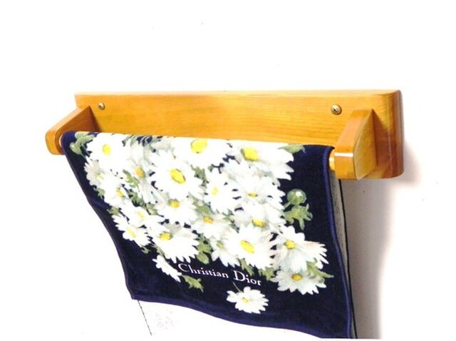 木製タオル掛け(ライトオーク色)の画像1枚目