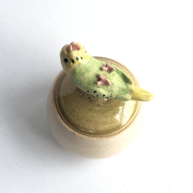 陶のハコ・手のり小鳥「セキセイインコ・イエロー」 | iichi