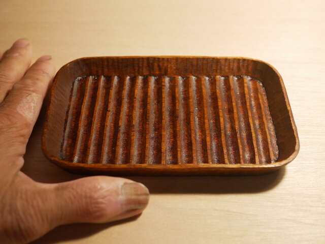 桑拭漆我谷盆（くわふきうるしわがたぼん） 桂拭漆我谷盆(かつらふきうるしわがたぼん)折敷トレイ wagata