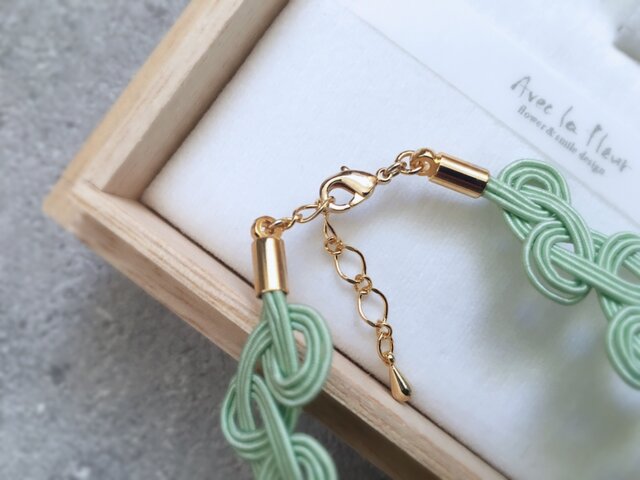 水引ブレスレット（青磁色） | iichi 日々の暮らしを心地よくする