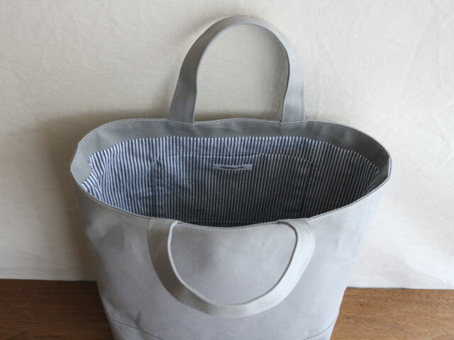 大容量♪L Lサイズ♡帆布♡トートバッグ♡ドライグレー♡☆ハンドメイド highcamp_hczk-0005_5
