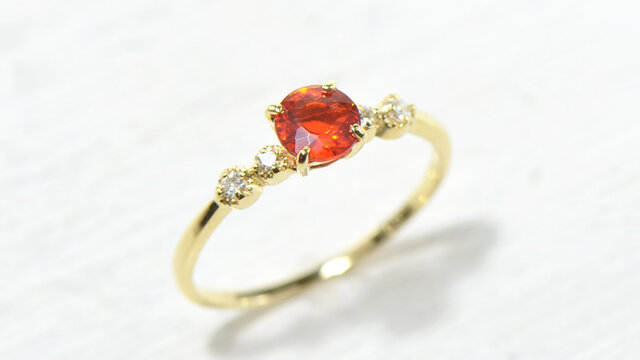 K18 ファイアーオパール ダイヤ リング BY0766 | iichi 日々の暮らしを