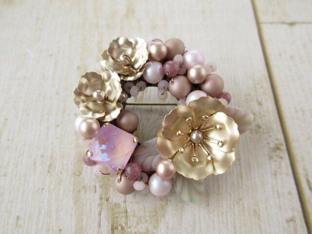 Brooch スワロフスキー お花 (K0918)の画像1枚目