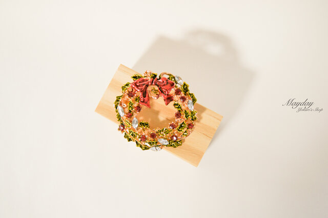 優雅なブローチシリーズ クリスマスリング』Christmas | iichi 日々の