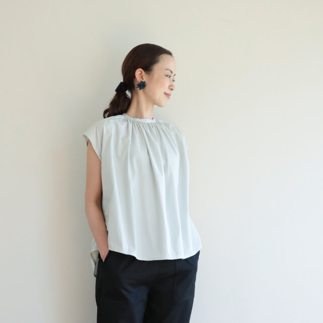 Madeleine blouse / mintの画像1枚目