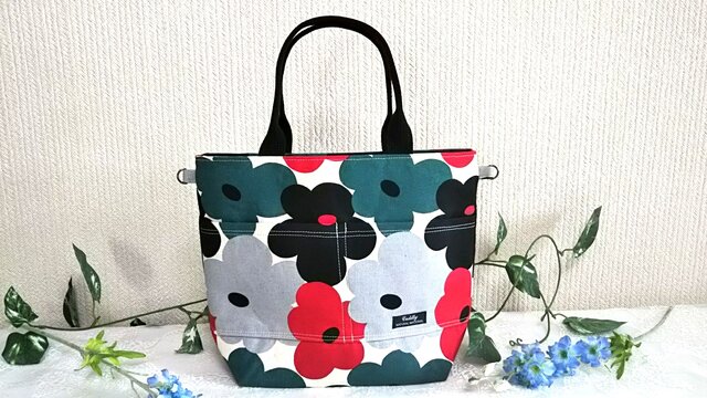 リネンの大きな花2Wayバック の画像1枚目