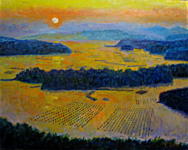なぎの夕暮れの画像1枚目
